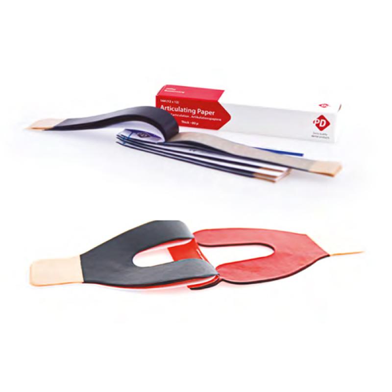 Бумага для контроля артикуляции подковообразная, двусторонняя, 50 µ, 72 шт.