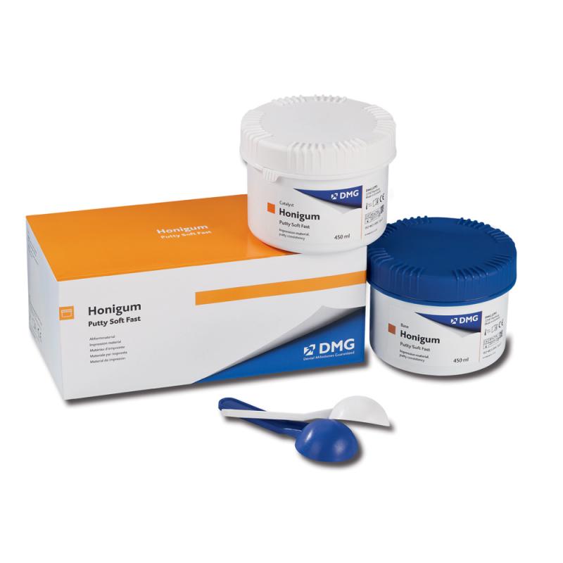 Honigum Putty Soft Fast 2x450 мл – базовый слой ускоренной полимеризации (Хонигум патти софт фаст)