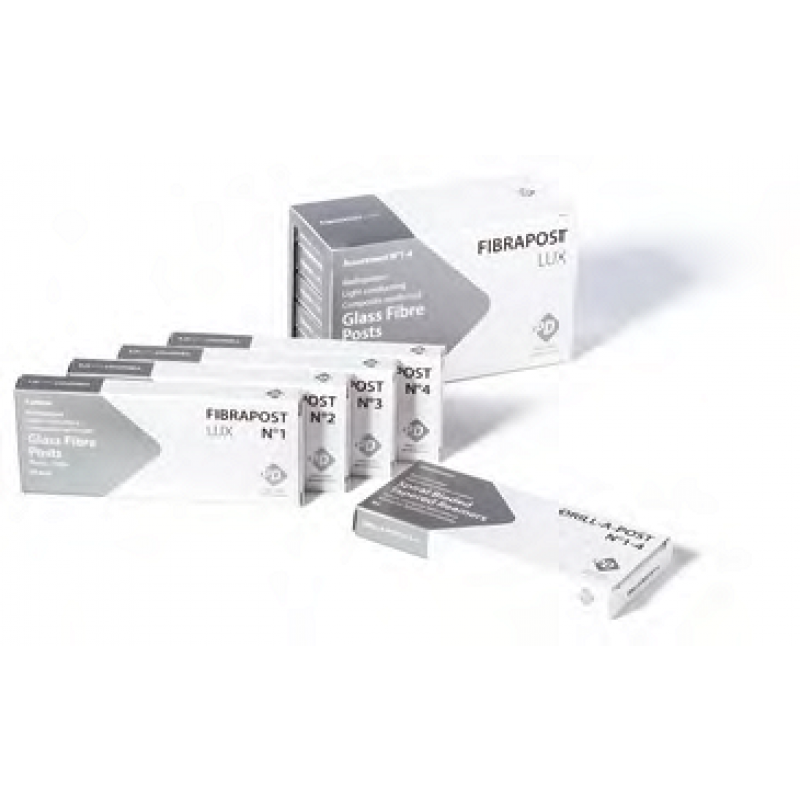 Штифты стекловолоконные Fibrapost Lux 24шт, 4 раймерса