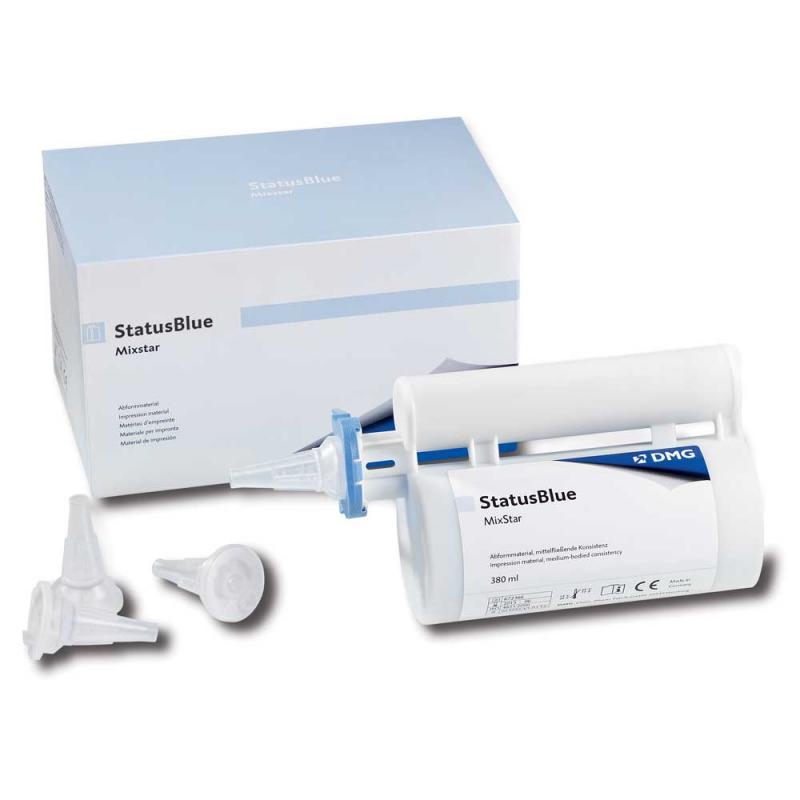  STATUS Blue MixStar - оттискной материал на основе А-силикона для всех ситуационных оттисков, 380 мл,