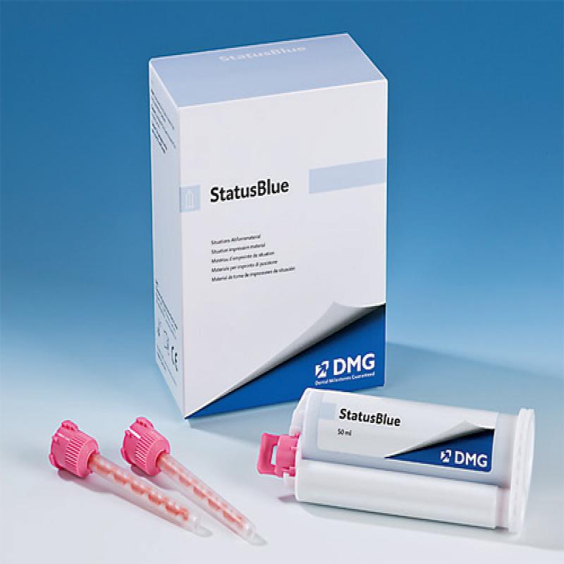 STATUS BLUE - оттискной материал на основе А-силикона для всех ситуационных оттисков 2 x 50 мл (Статус блу)