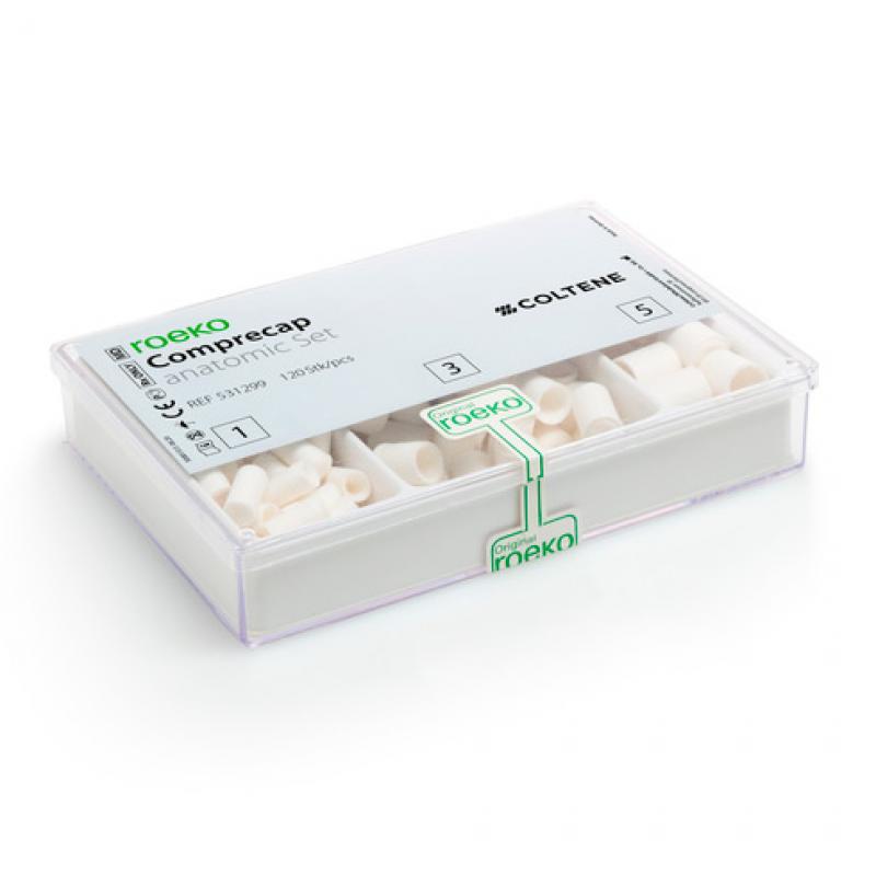 Roeko Comprecap Set - ватные колпачки в наборе, размеры №1, 3, 5, 120 шт.