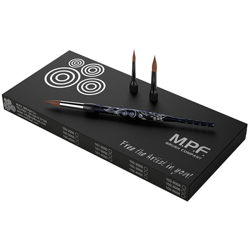 Кисти Optimum Ladies Brush Kit, темно-синий набор, 1 рукоятка и 3 наконечника, размеры 4, 6, 8