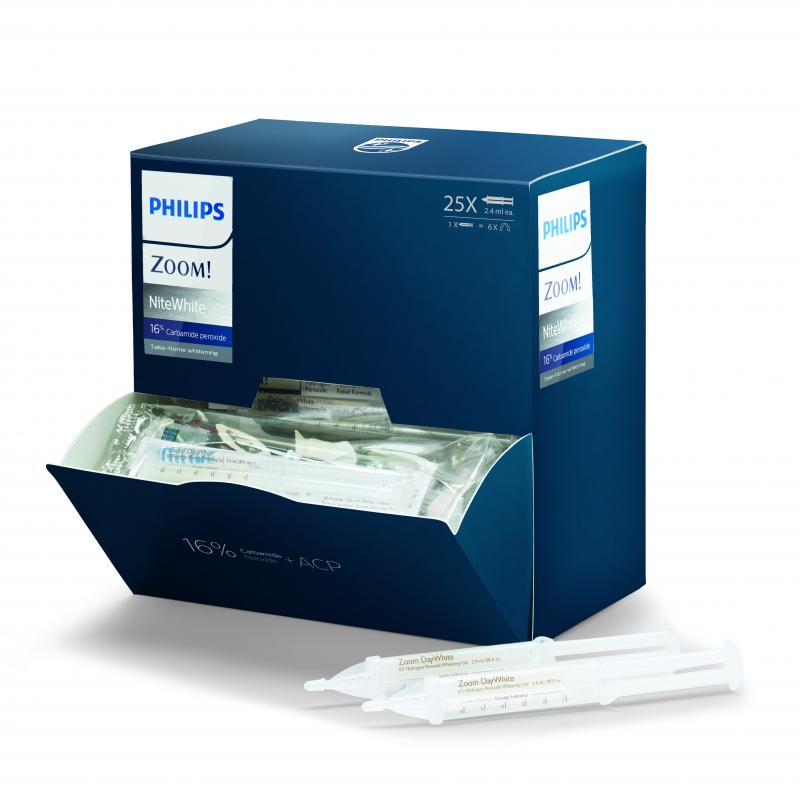 Домашнее ночное отбеливание Philips ZOOM! Bulk Nite White 16% перекиси перекиси карбамида 25 шприцов (ЗУМ)